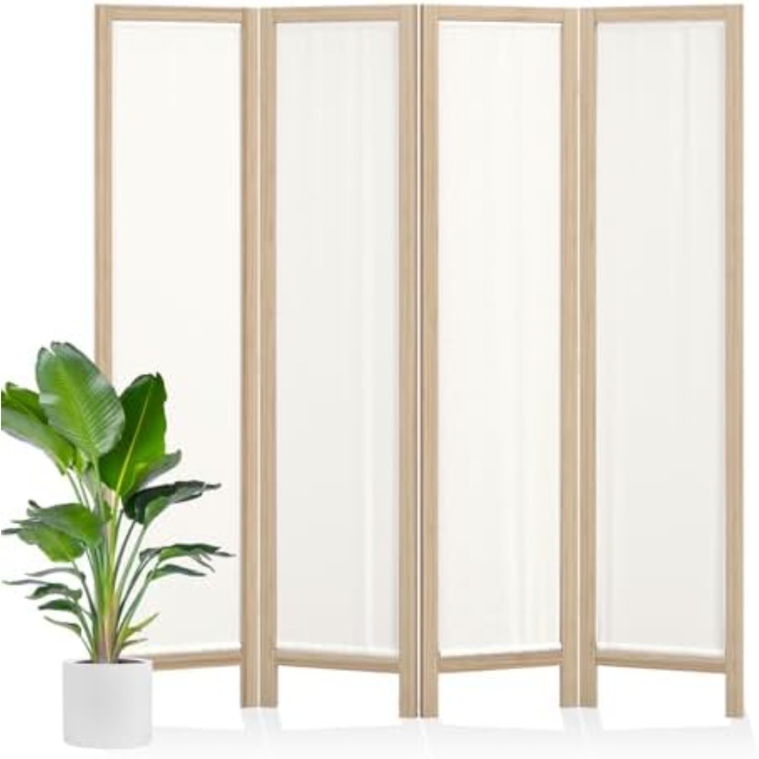 Partition Screen Divider - Льняная ширма-перегородка для комнаты, складная, с